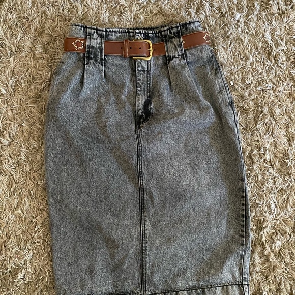 Vintage 80s Bonjour High Waisted Skirt - Picture 7 of 11